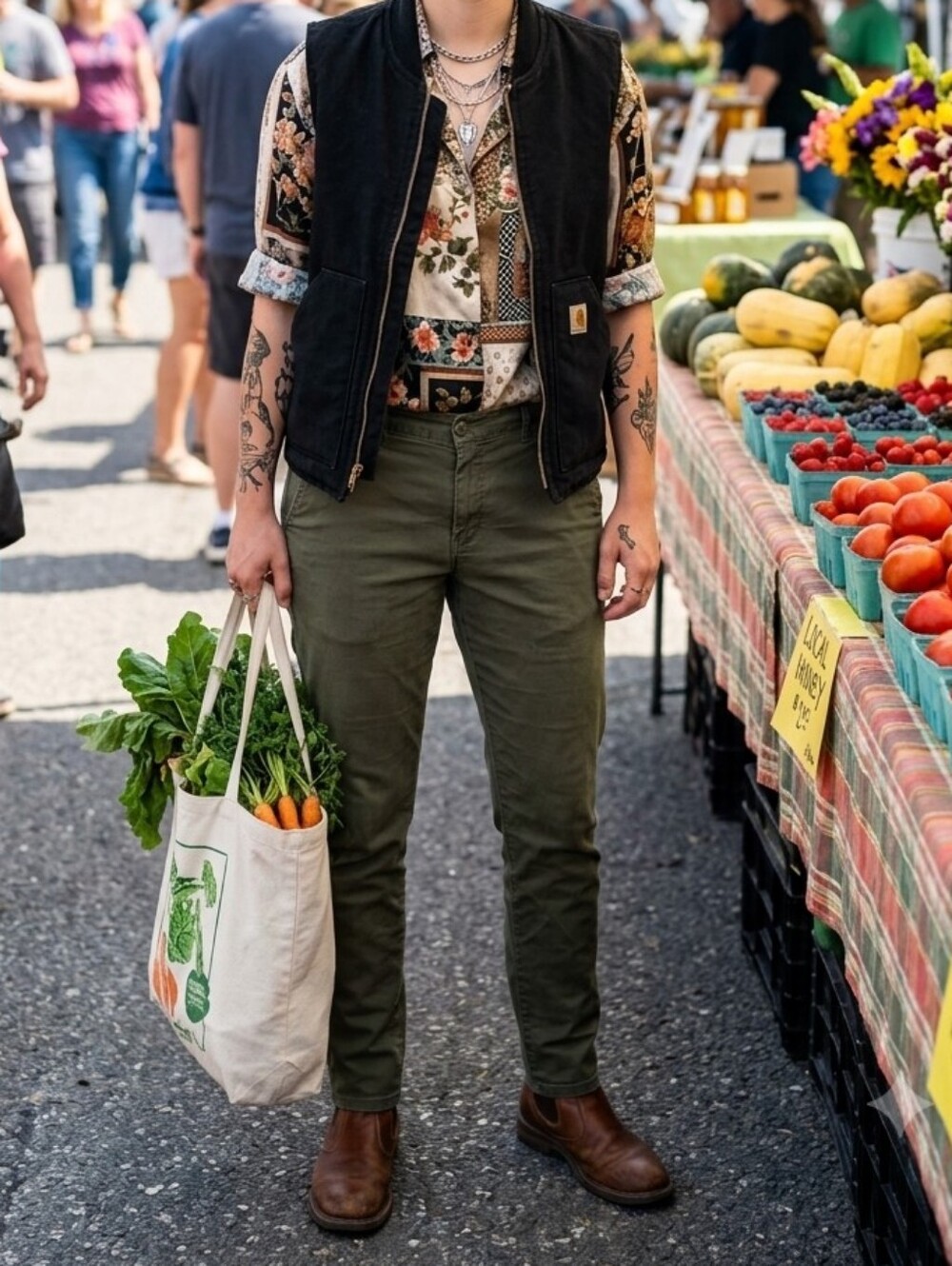N&F Olive Chino Pants - Slim Fit